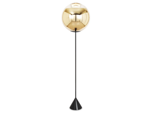 MIRROR BALL CONE SLIM - Metal and polycarbonate LED floor lamp _ Tom Dixon